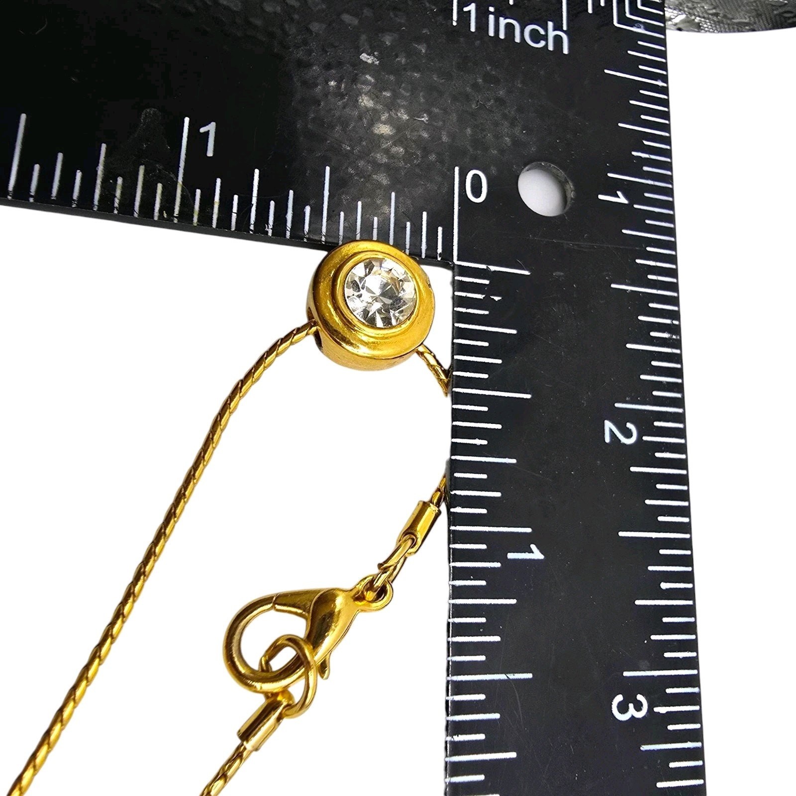 Minimalist Pendant Necklace Round Faceted Clear Crystal Rope Chain 16″ L SKU2238
