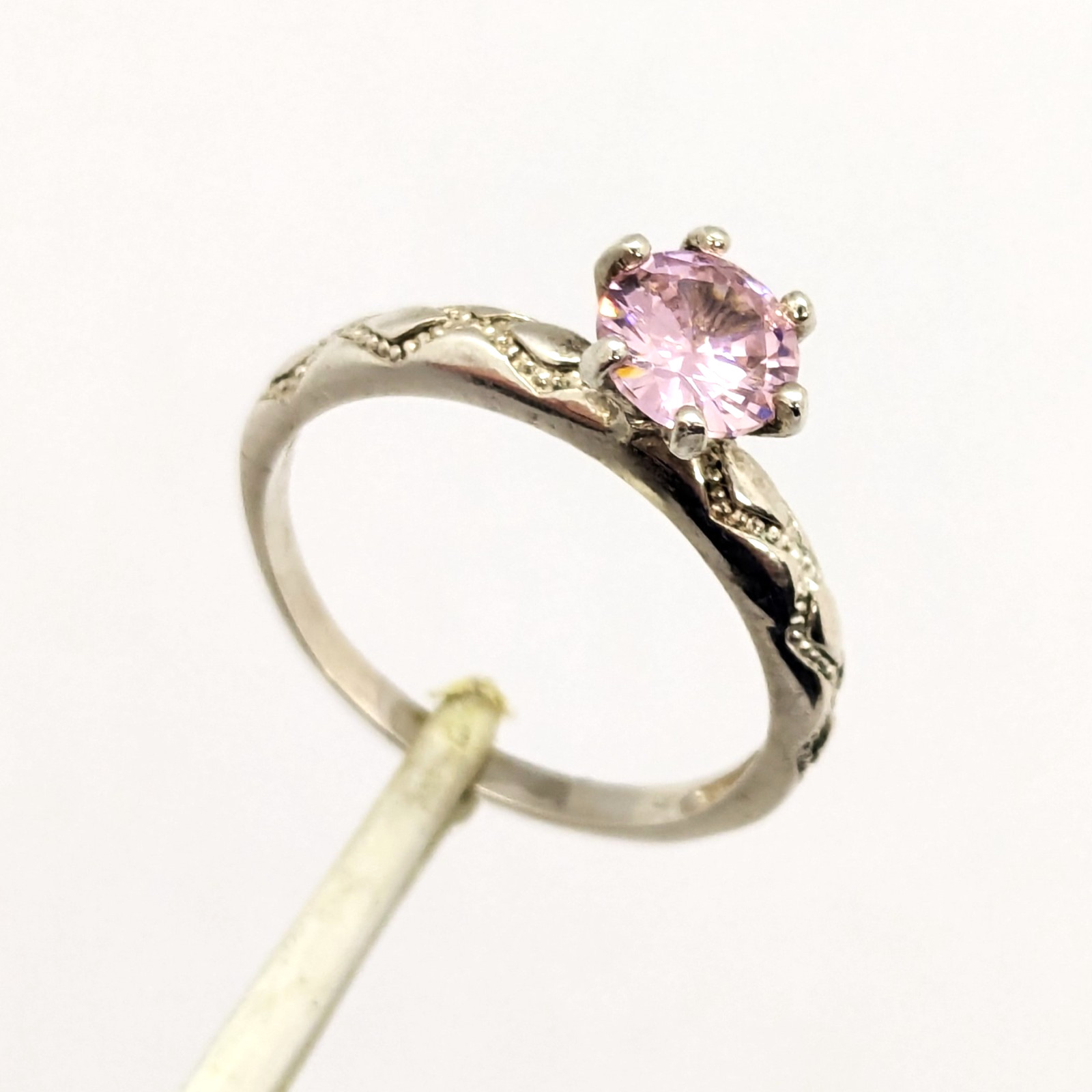 Vintage Luxury RING Silver 925 with Bright Stone -size: 7.75US (17.5mm) | UA #8