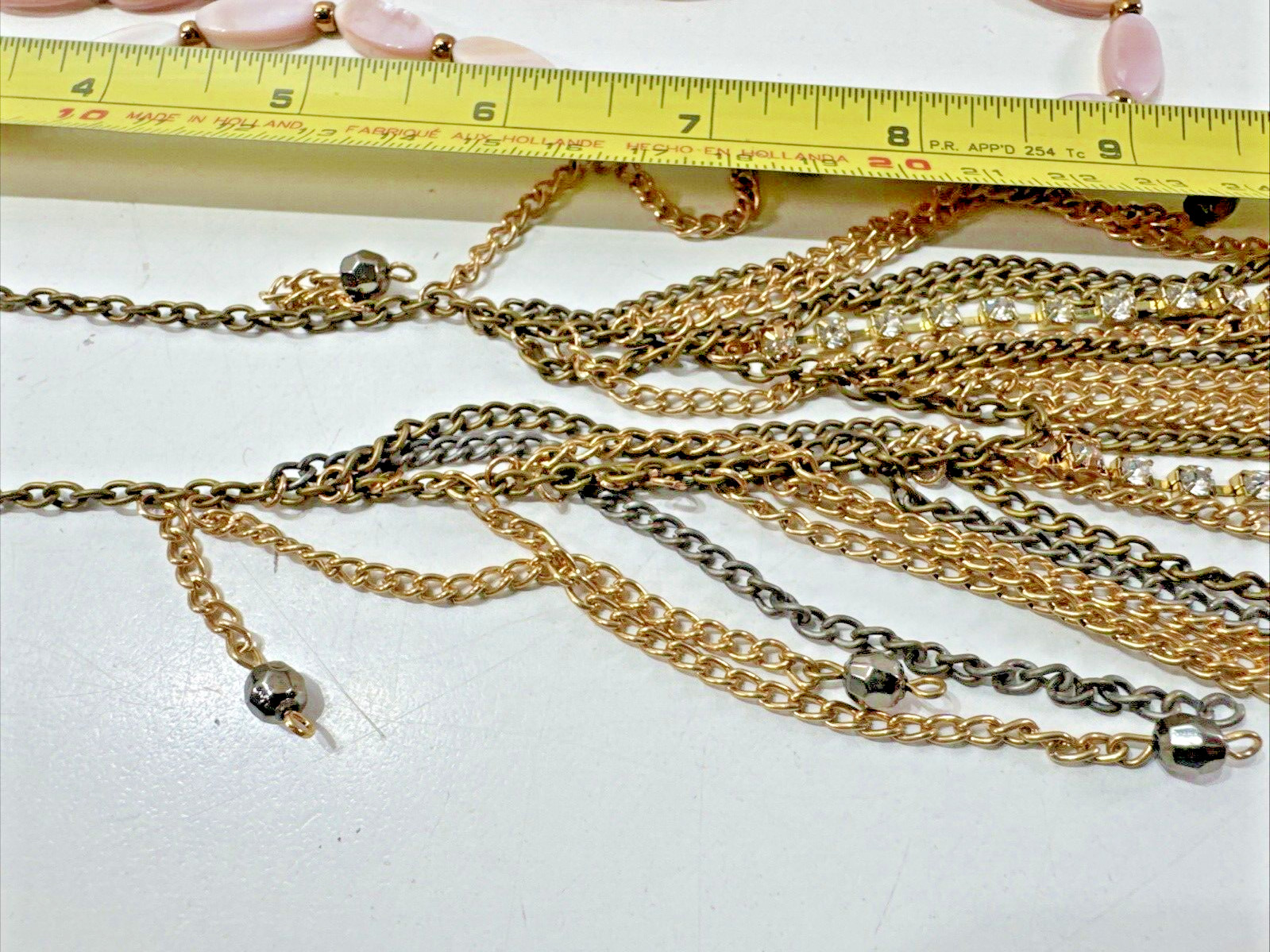 Beautiful Vintage Estate Lot 3x Beaded/Metal/STONES Necklaces 1 New w Tags