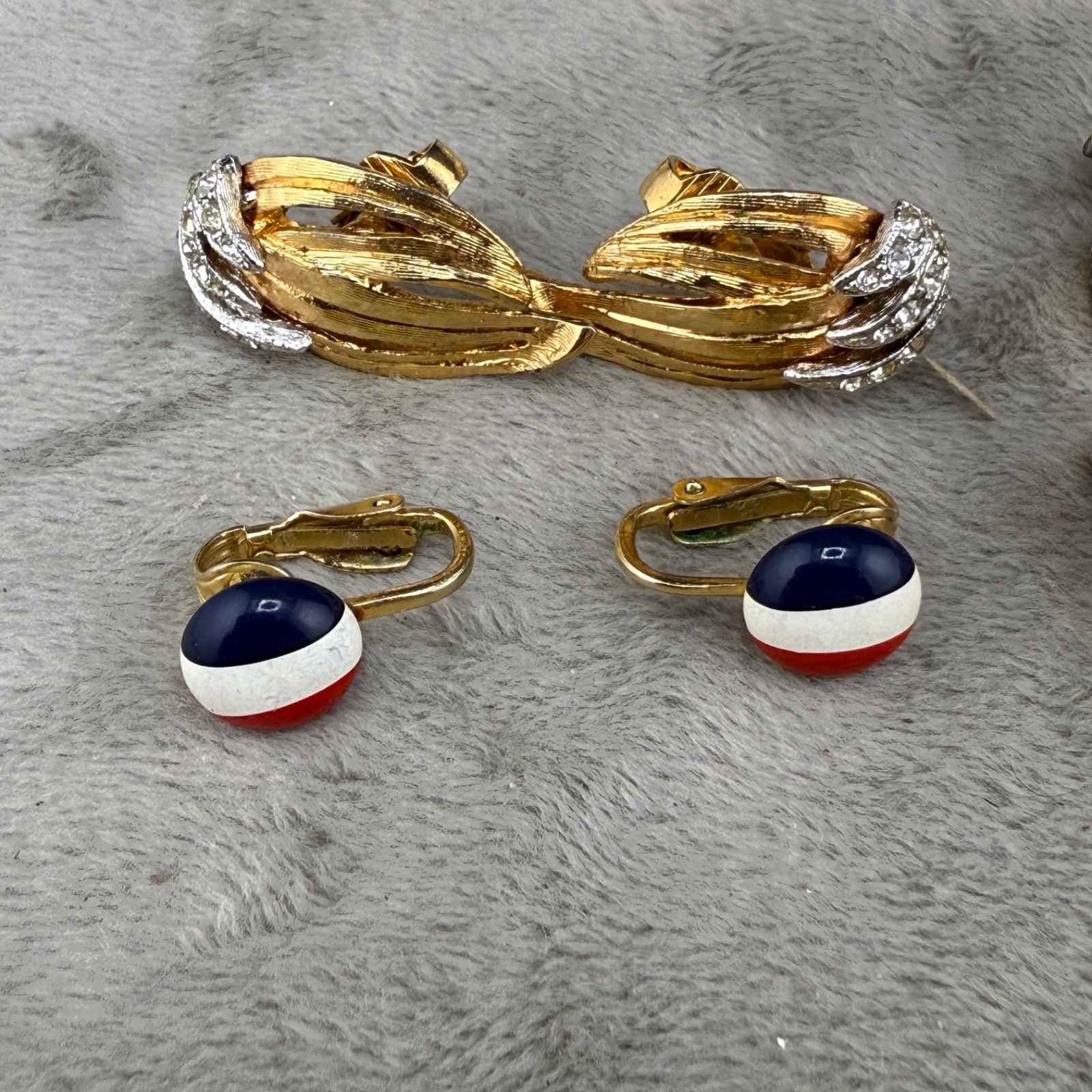Vintage Clip On Earrings lot of 9 Every Day Wear