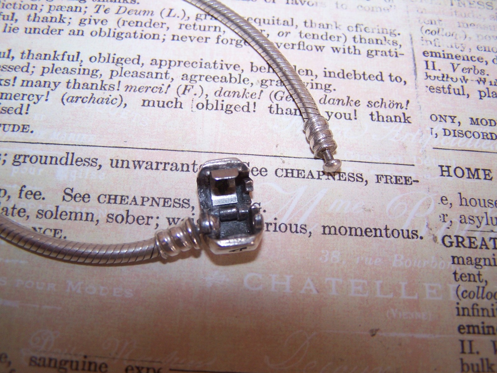 PANDORA Sterling Silver Starter Charm Bracelet – 8″ Length; 7-3/4″ Wearable