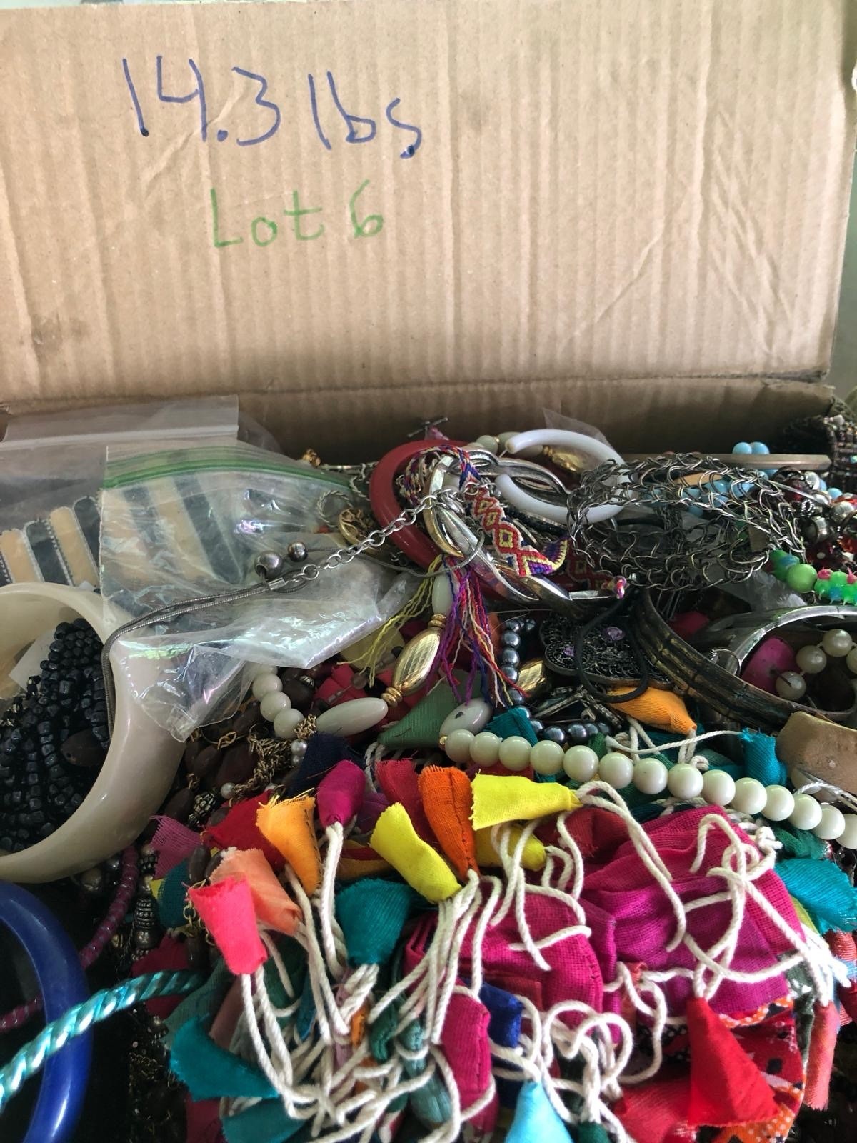 Huge Lot of Vintage to Modern Costume JEWELRY Lot Mixed Tangled , Crafted 14lb