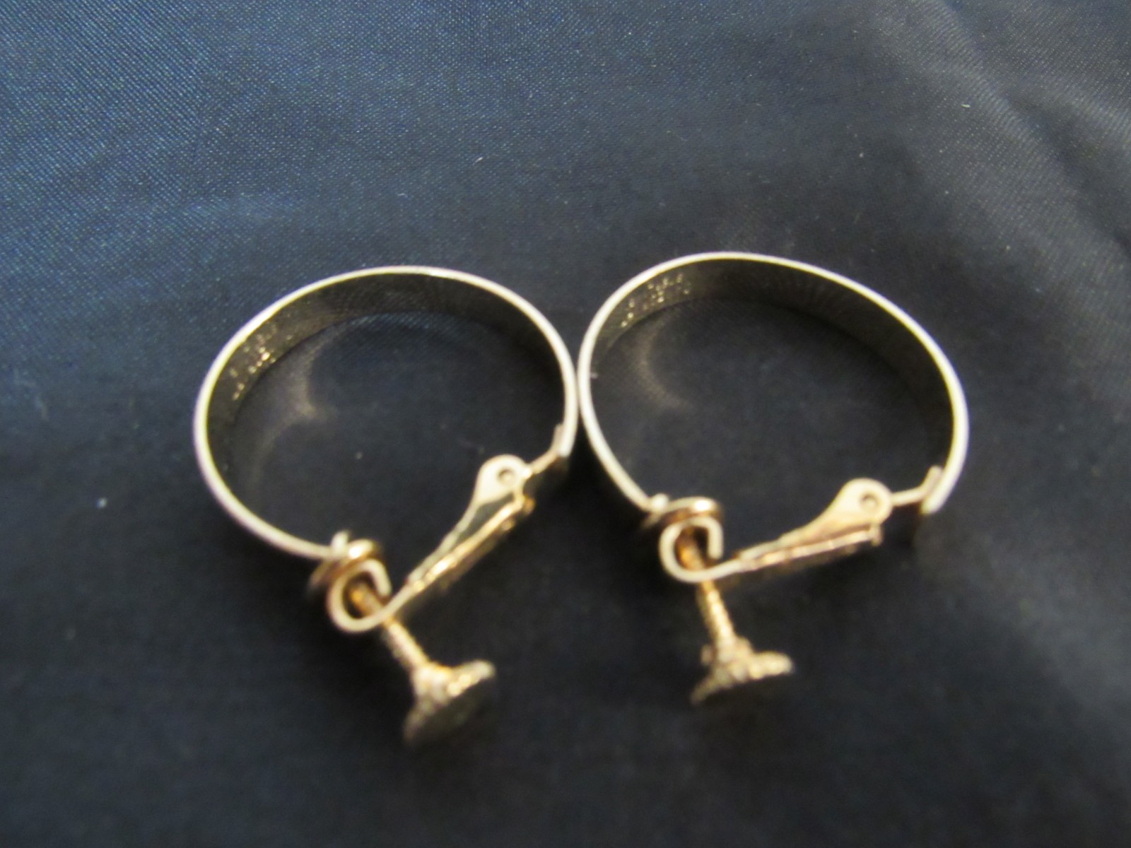 Vintage Danecraft Sterling Gold Plated Adjustable Clip on Earrings / Patent Date