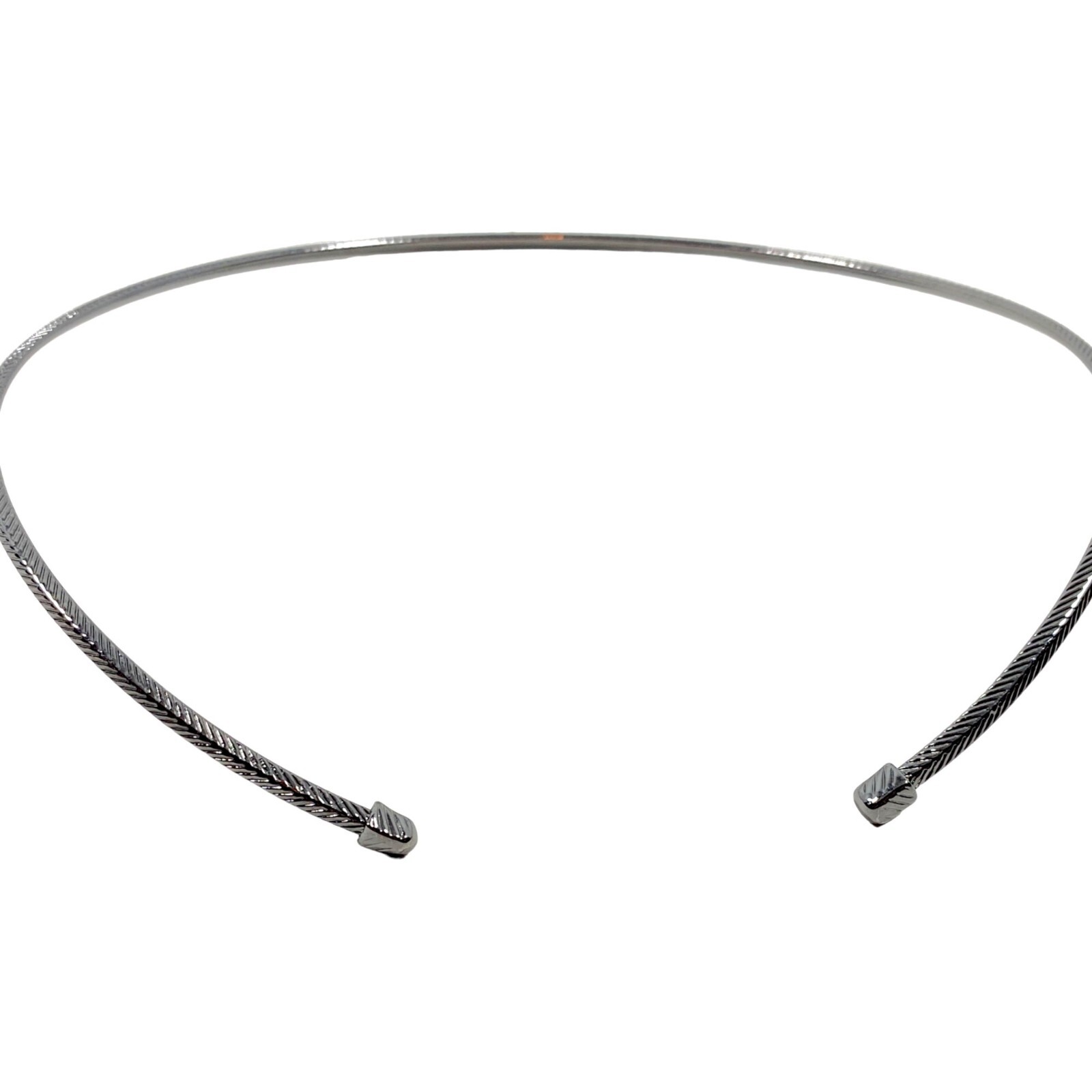 Vintage Lia Sophia Necklace Hard Choker Black Gunmetal Goth Punk Grunge Gift 14″
