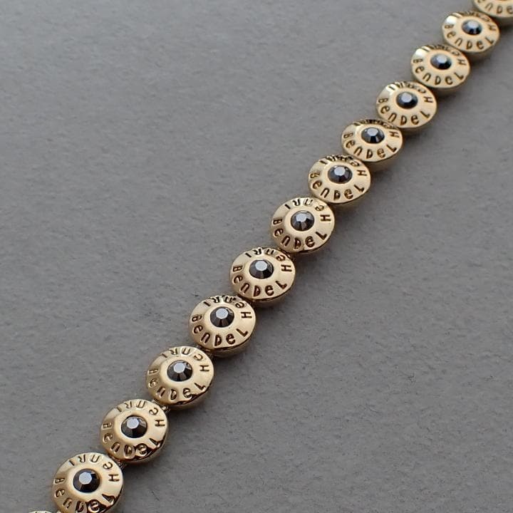 Vintage Henri Bendel YORK Buckle Bracelet Gold Tone Used