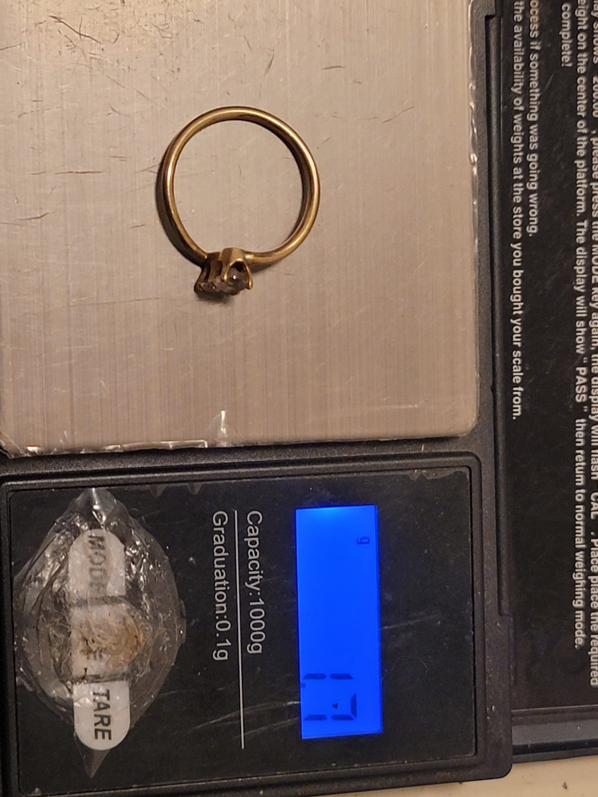 Vintage Antique Gold White Beryl ? Goshenite? Toi Moi Anniversary Gold Ring