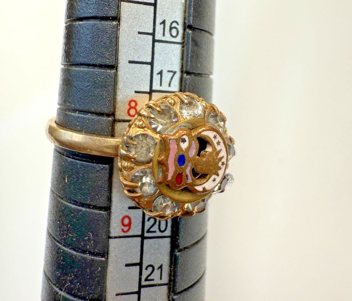 Victorian Gold-Filled Clark & Coombs Daughters of Rebekah Fraternal Ring Antique