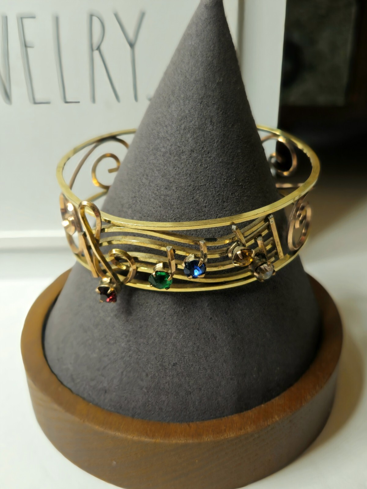 Musical Gold Filled Vintage Cuff Bracelet