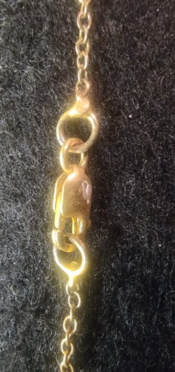 Vintage The Medallion of Hope Wealth Love Health Sterling Gold Wash Necklace