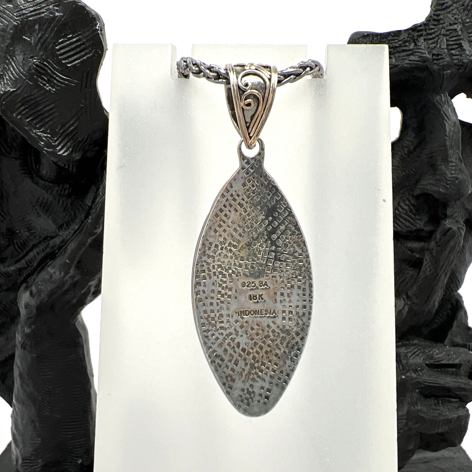 Ster Silver 18K BA SUARTI BALI INDONESIA 2.6mm Wheat Spiga Chain 18″ Necklace