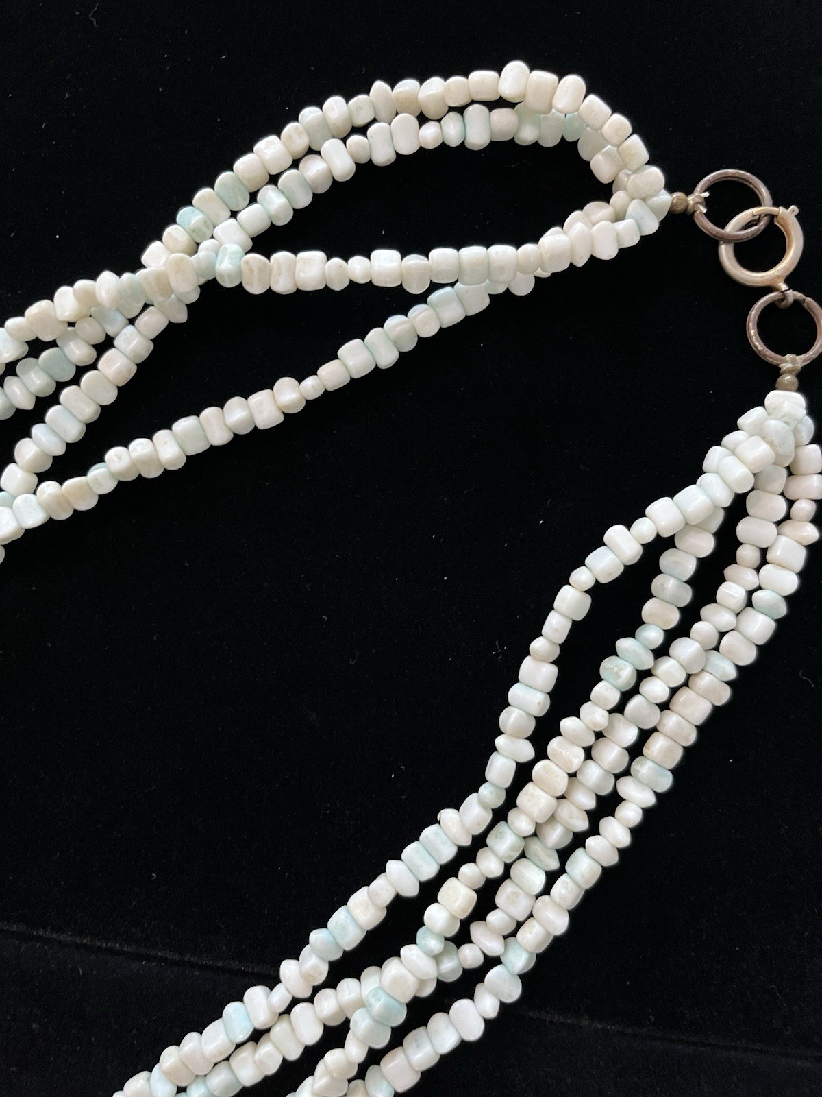 Beaded Faux Shell Statement Necklace