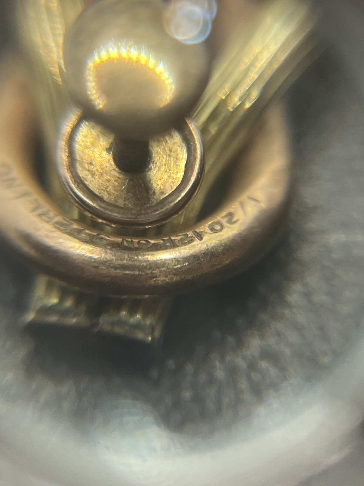 Two tone 12k gold over sterling silver love knot screw back earrings vintage