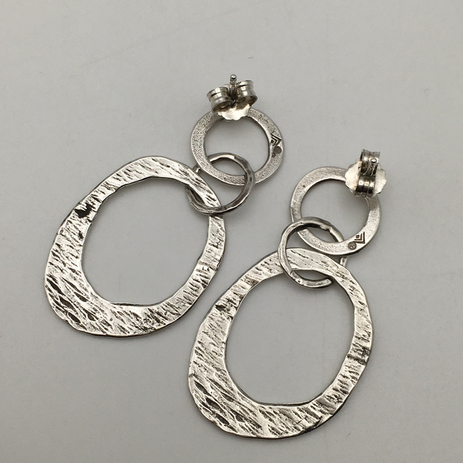Vintage Sterling Silver SILPADA Interlocking Circles Earrings Marked 925 #19