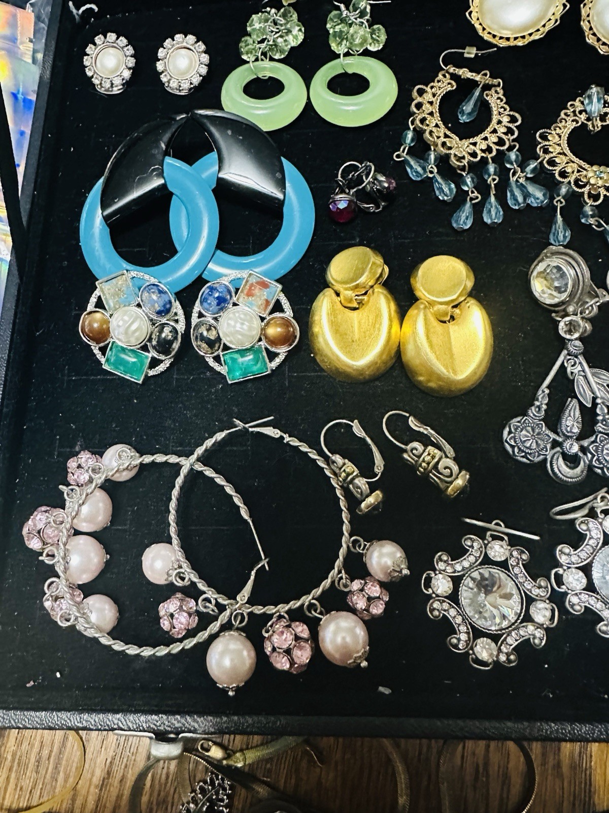 Lot Of 25 Pair Vintage Clip On, Pierced Earrings Some Signed