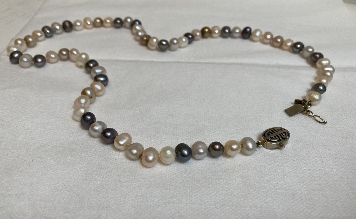 Every day essential Mixed Pearl Strand Necklace 17 inch