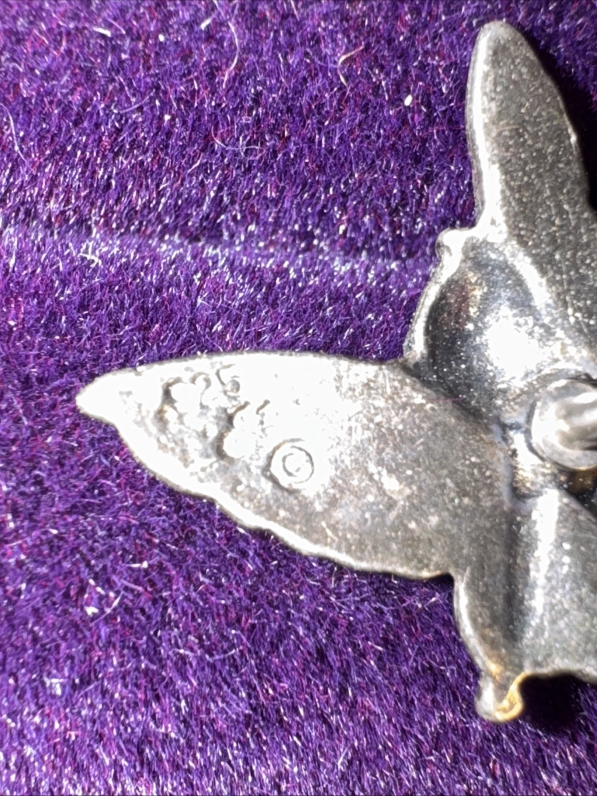 Vintage Sterling Silver Angel Pin Back Signed Jz Jazlaine .925 Designer