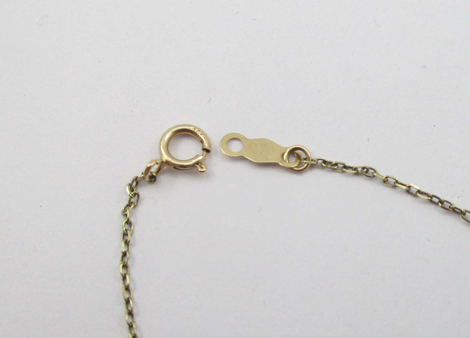 8.0MM Amethyst Bead Tin Cup Style Station Necklace 10 Karat Yellow Gold 17″