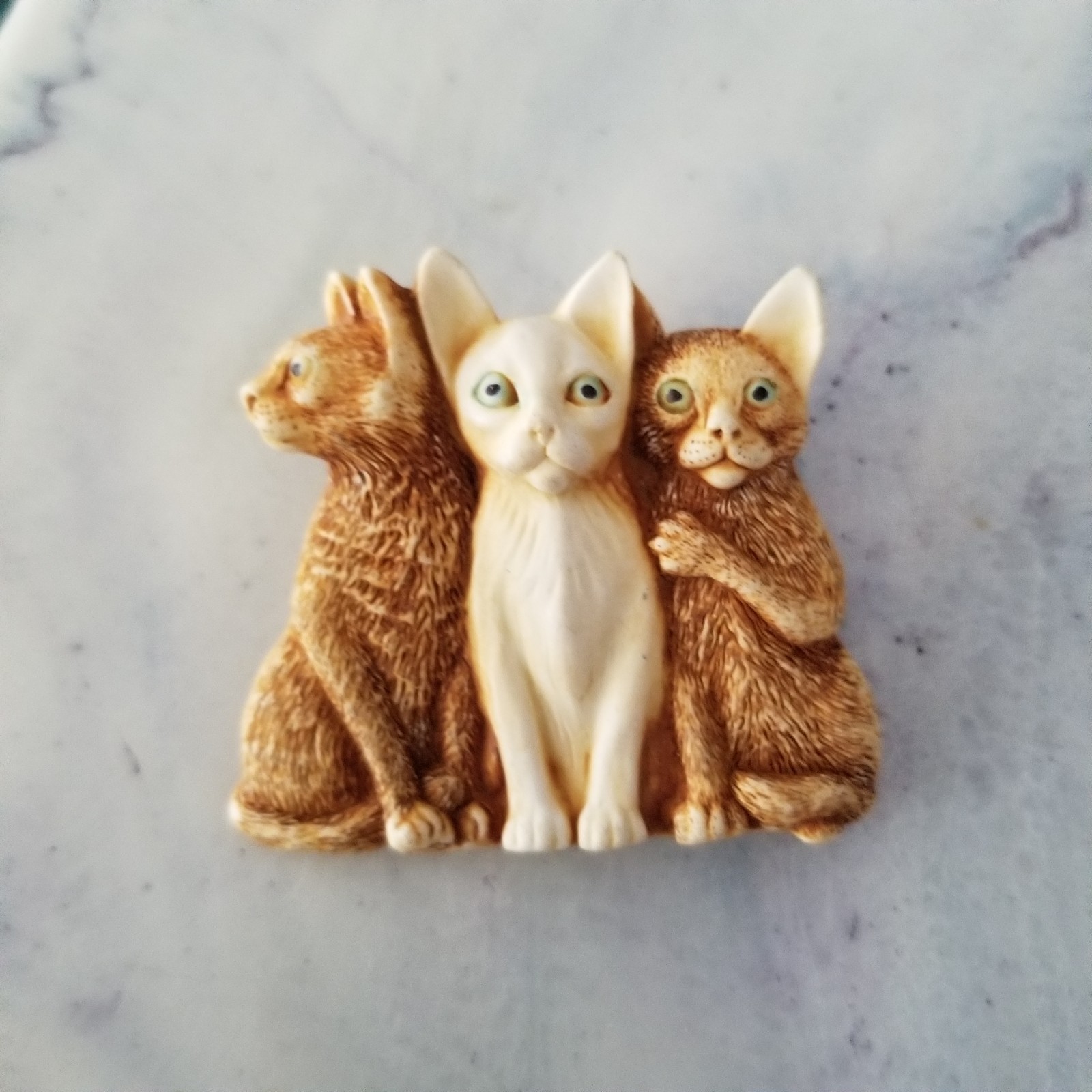 Harmony Kingdom Royal Watch Club Kit Mutton Chops & Cat Pin Brooch Signed Italy