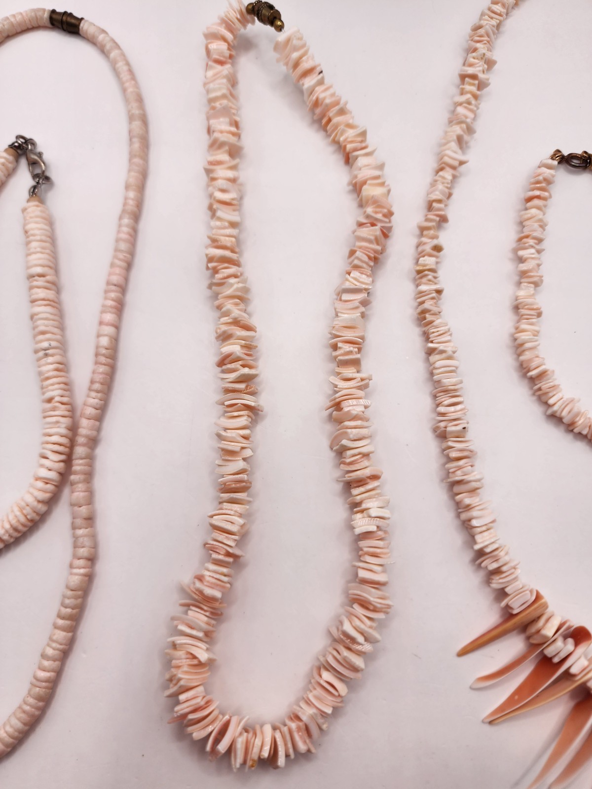 Vintage Hawaiian Puka Shell Necklace And Bracelet Lot