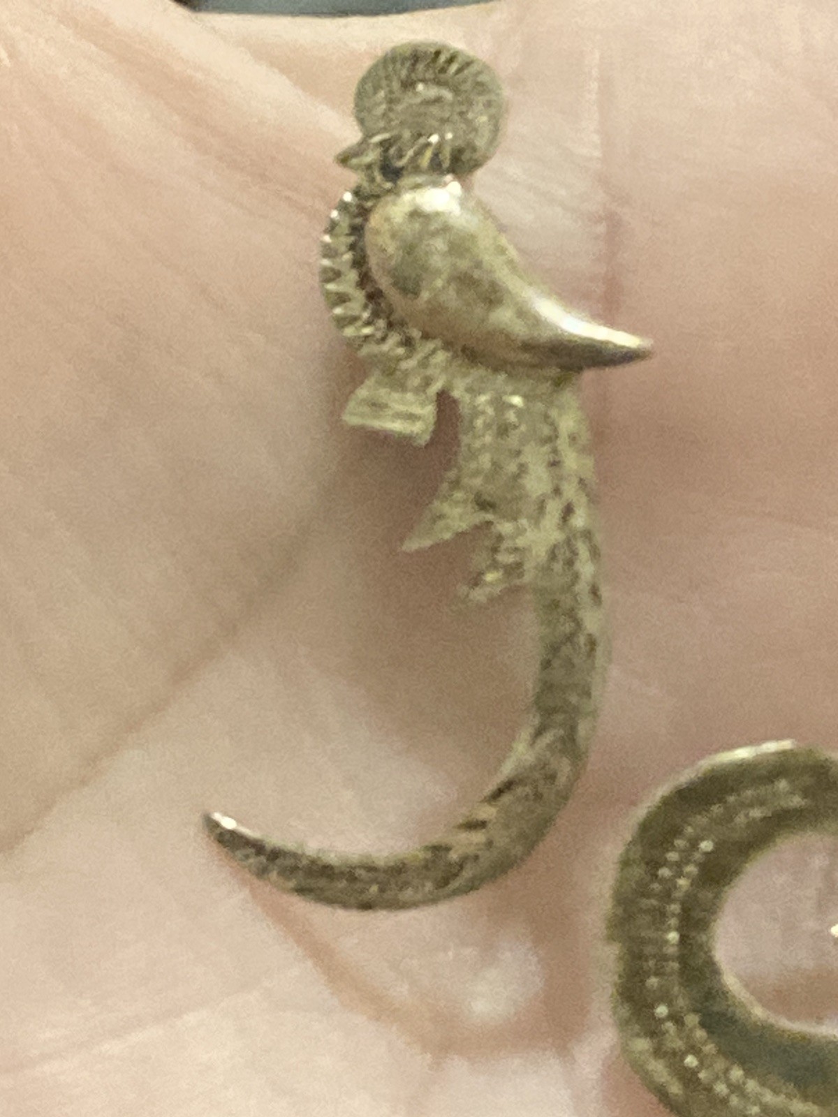 Guatemala Vintage Antique 900 sterling & 925 bird Quetzal Brooch lot of 2