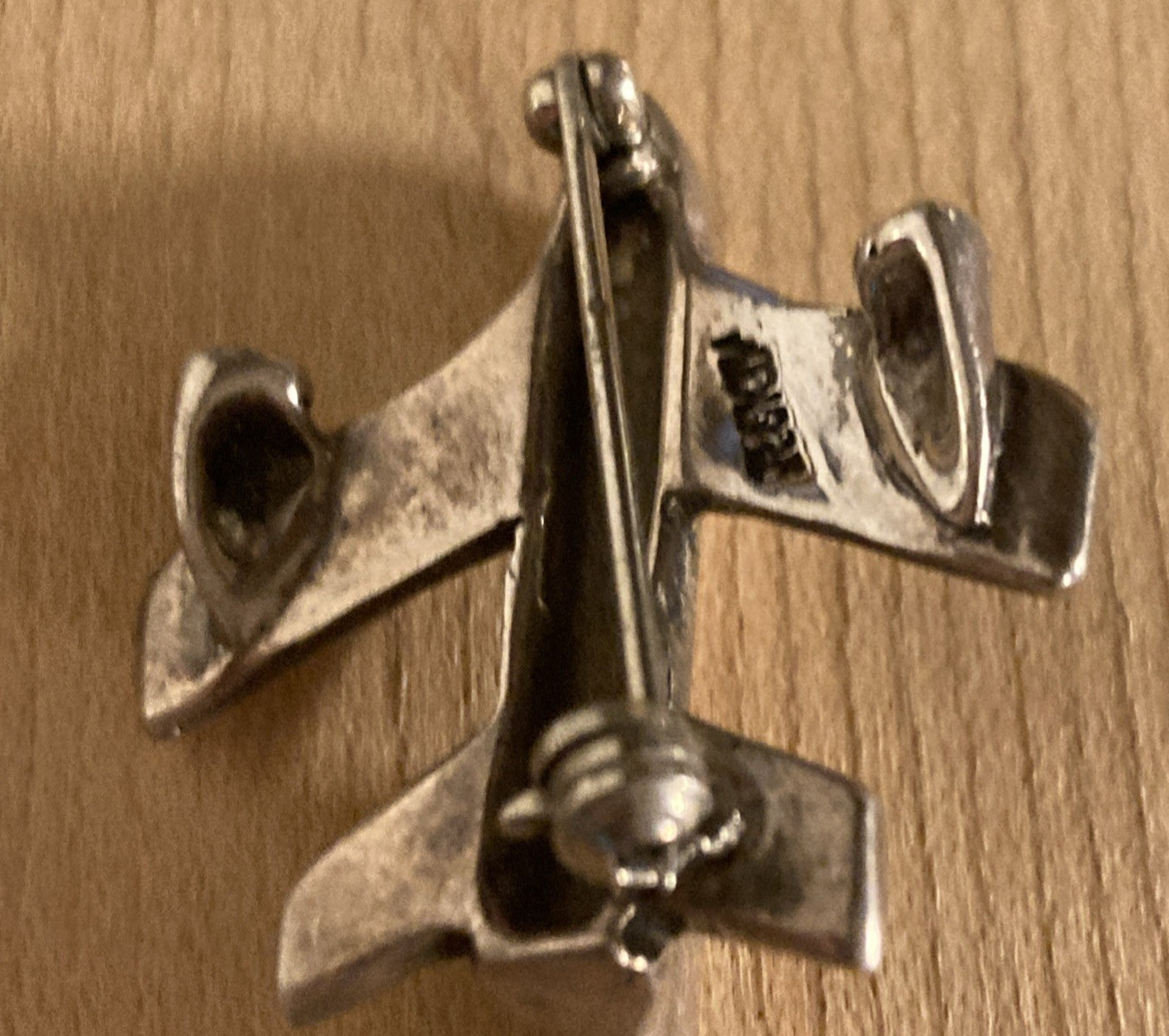 Sterling Silver Pwith Safety Clasp Koan War Era F–86 Sabre Fighter Jet
