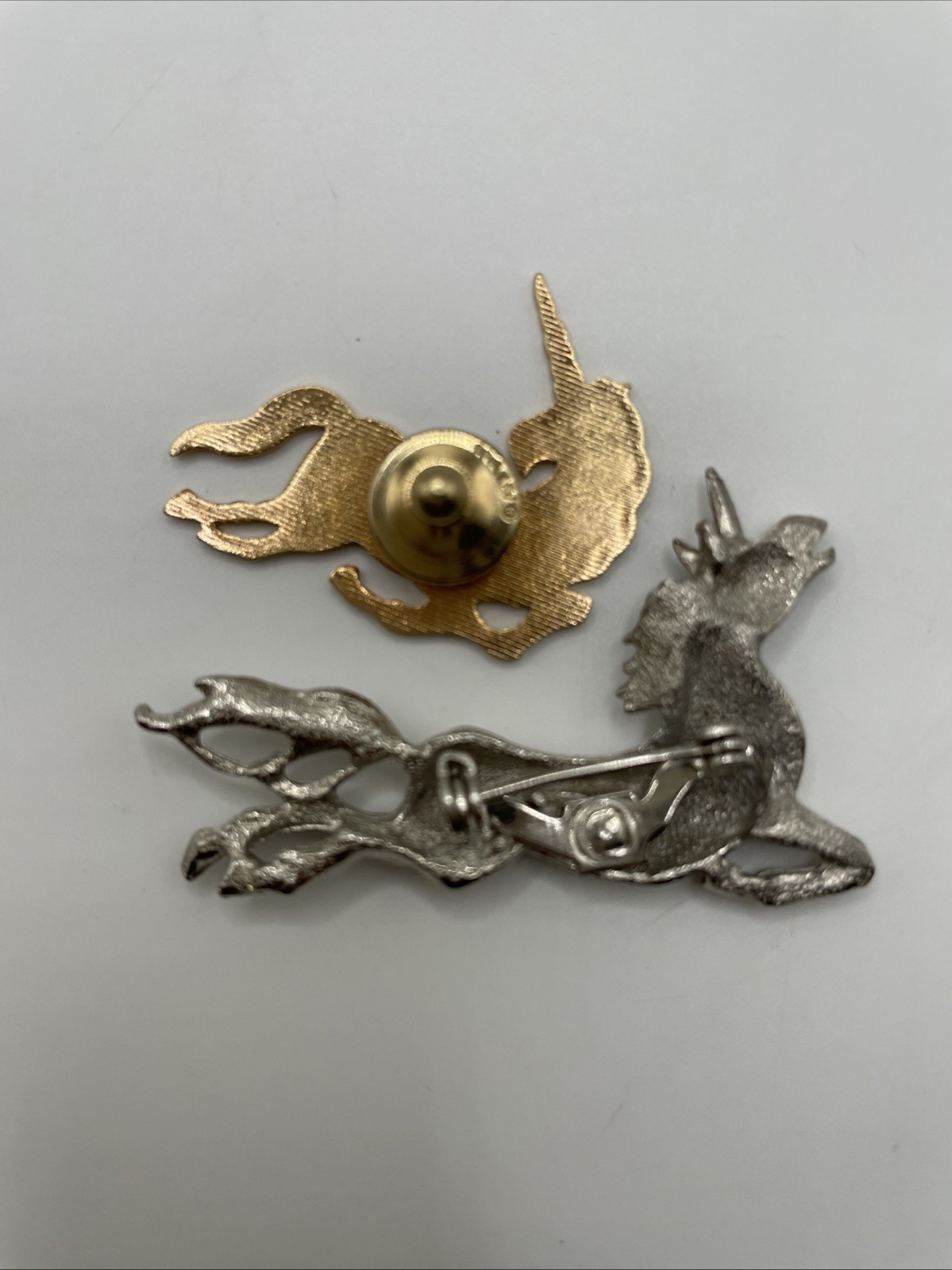 Vintage Unicorn Brooch And Unicorn Avon Pin