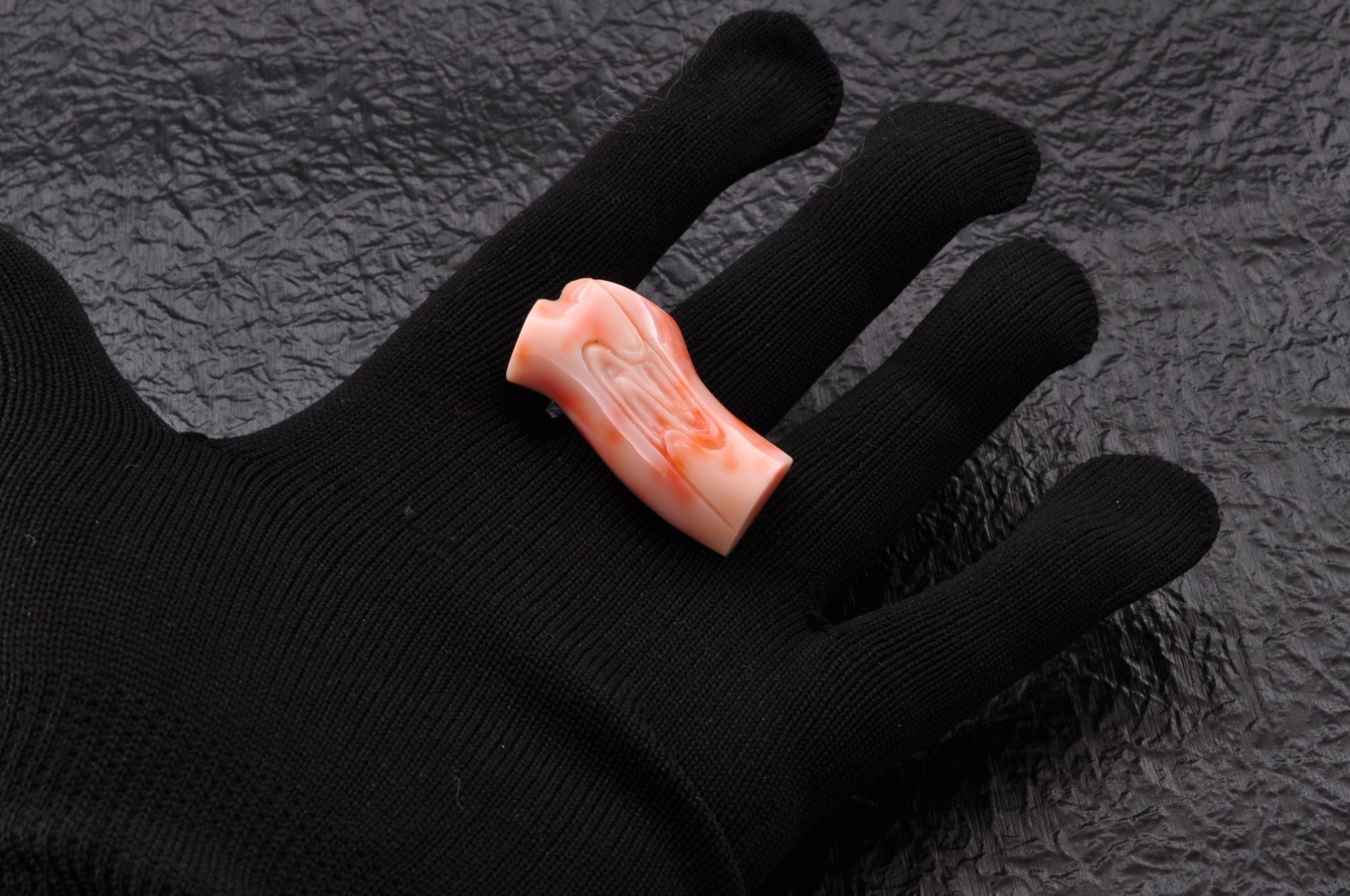 Vintage pink coral OBIDOME “running water” Certificate, (39mm (1.53in) 64.5ct).