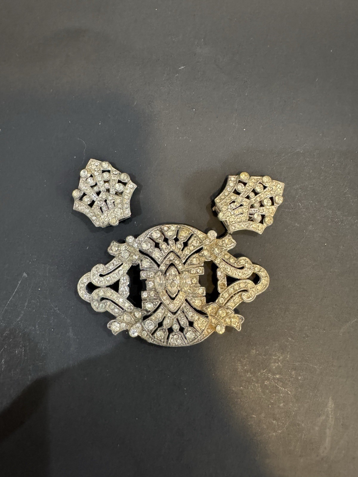 Vtg Art Deco Dress Clip Brooch M28
