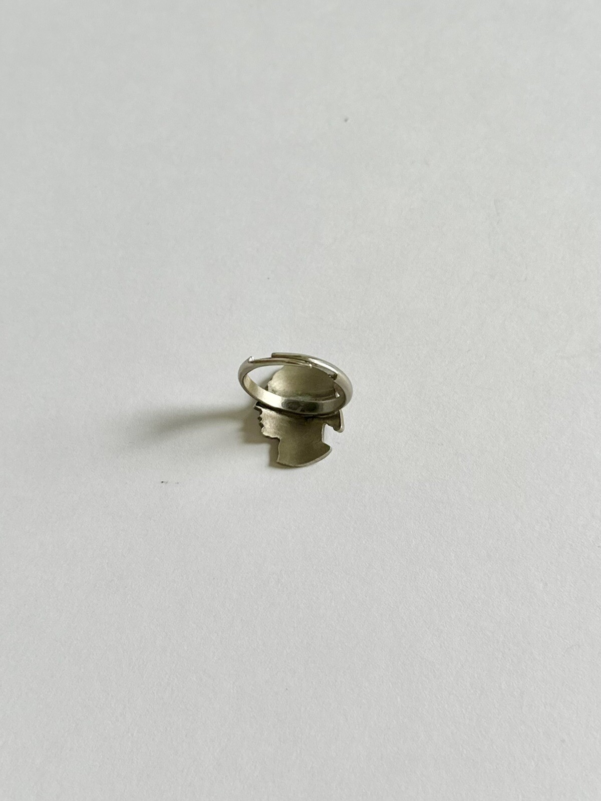 1937 US Buffalo Nickel Coin Silhouette Ring -Artisan Cut. Great Condition