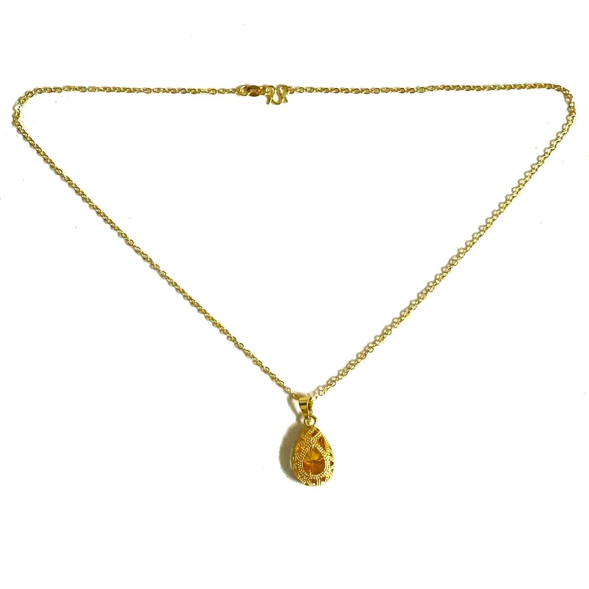VTG Hollowed-out Gold-plated (NOT SURE) Pendant Necklace, marked ‘999’