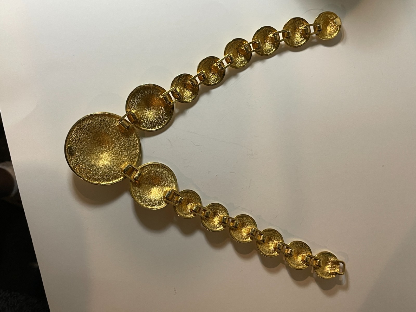 Alexis Kirk Stunning Gold Tone Chunky Statement Necklace Vintage