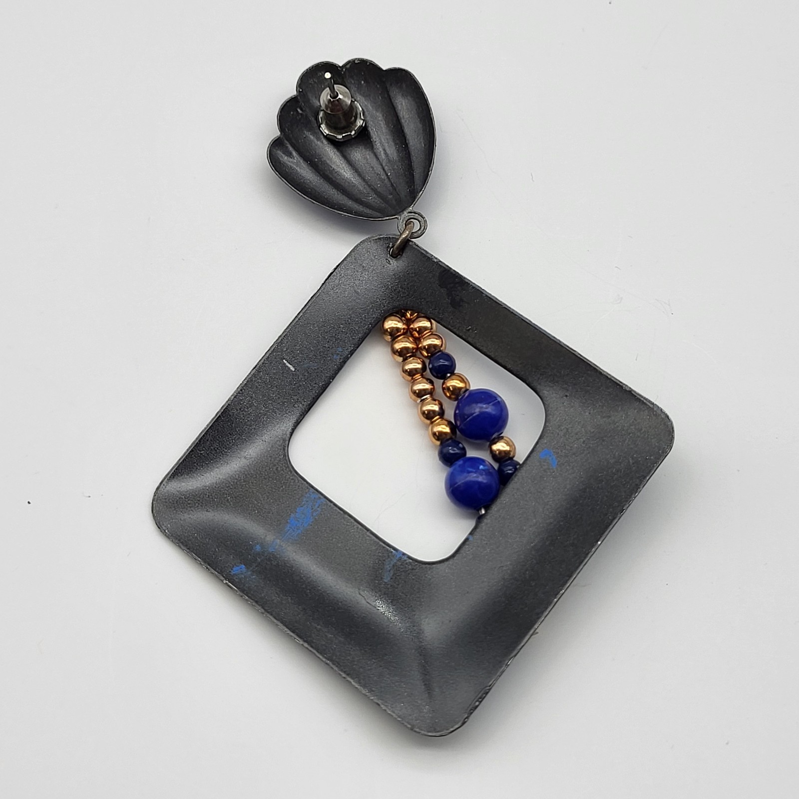 Amazing 80’s Bold enamel Geometric dangle earrings Festival Retro Flamboyant