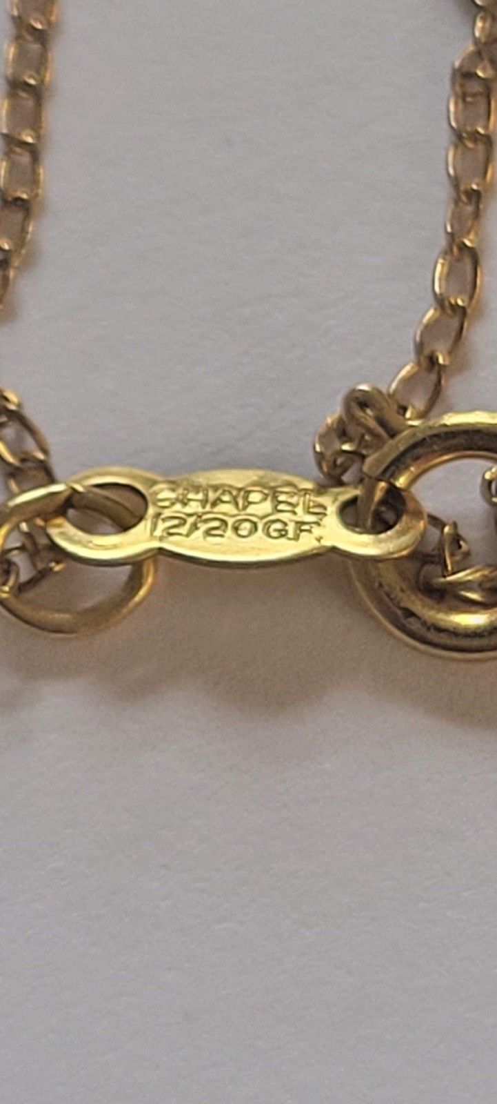 Vintage 20” – 12k Gold Filled GF Cross Pendant Necklace