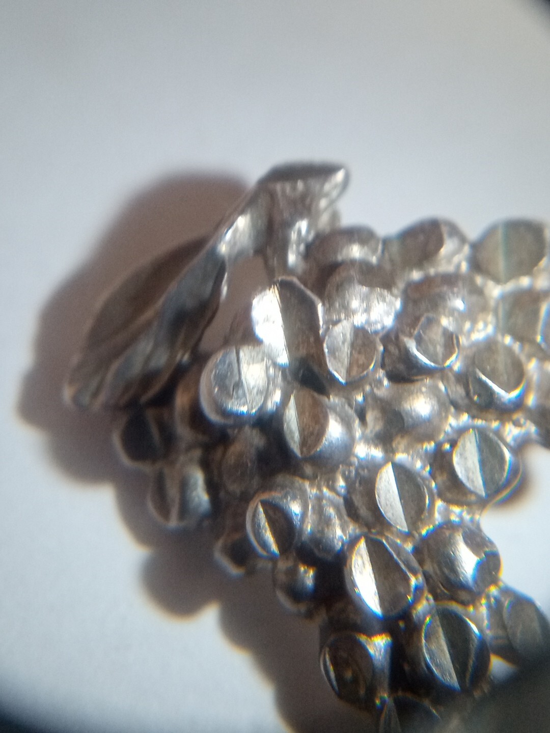 Vintage Silver Bunch Of Grapes Pendant Estate Piece