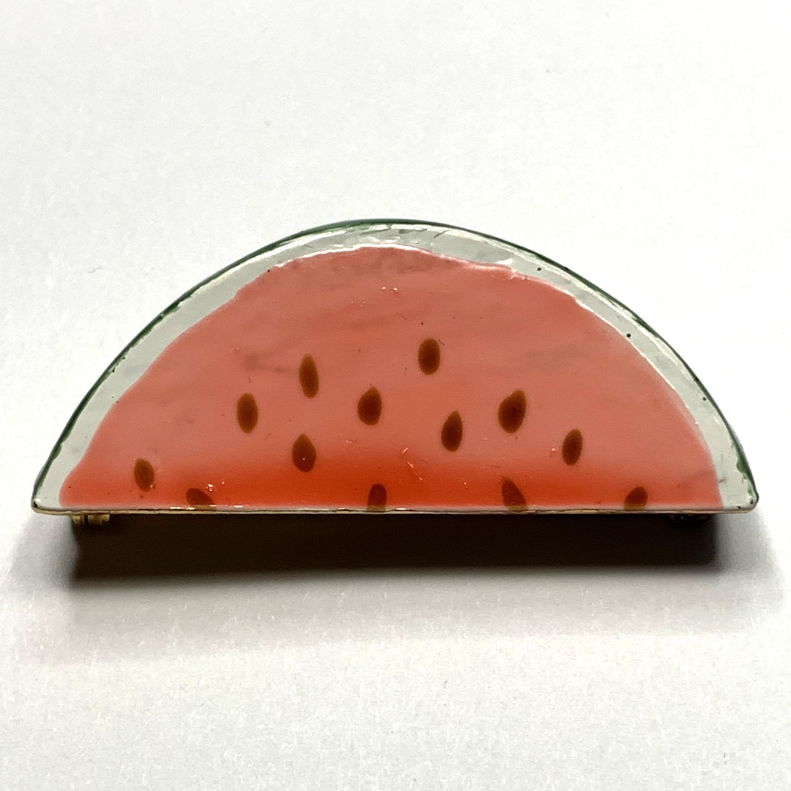 Vintage Original By Robert Enamel Watermelon Slice Brooch Pin
