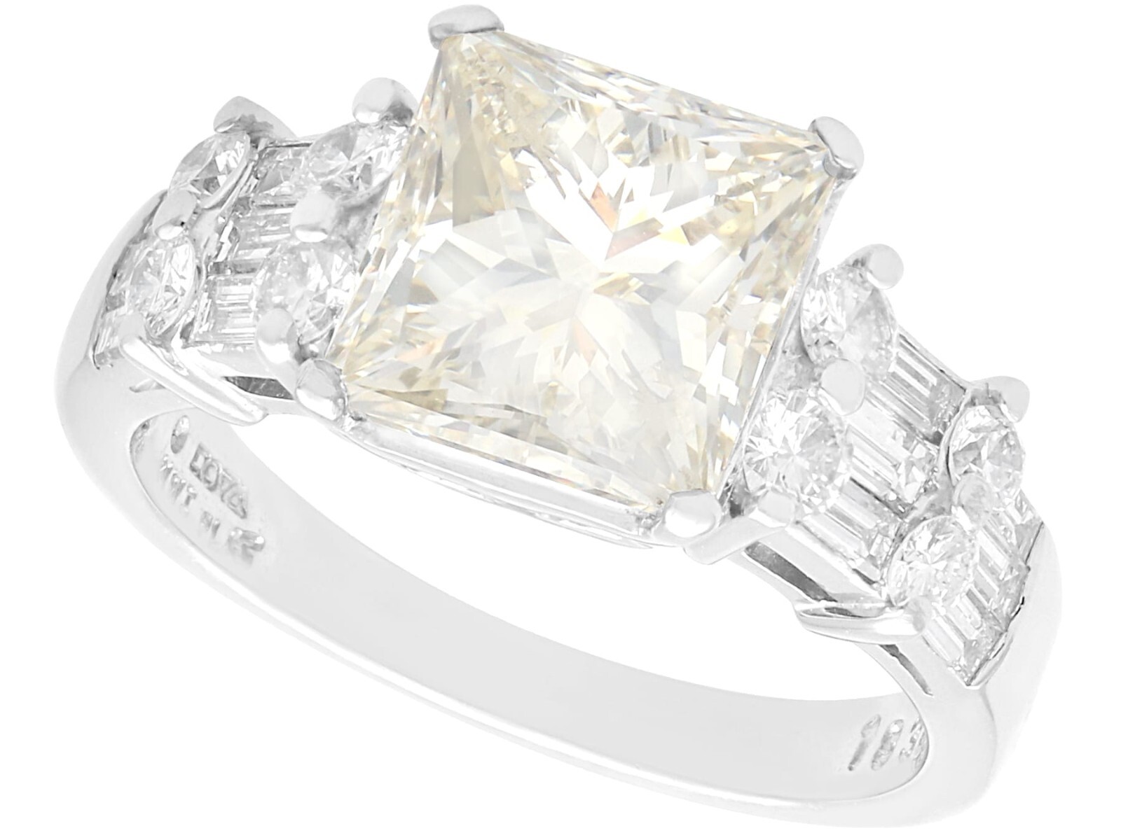 Vintage 5.12ct Diamond and Platinum Solitaire Ring