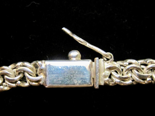NEW DOUBLE ROLO LINK STERLING SILVER CHAIN BRACELET 24.4 grm – 7.5″ TAXCO MEXICO