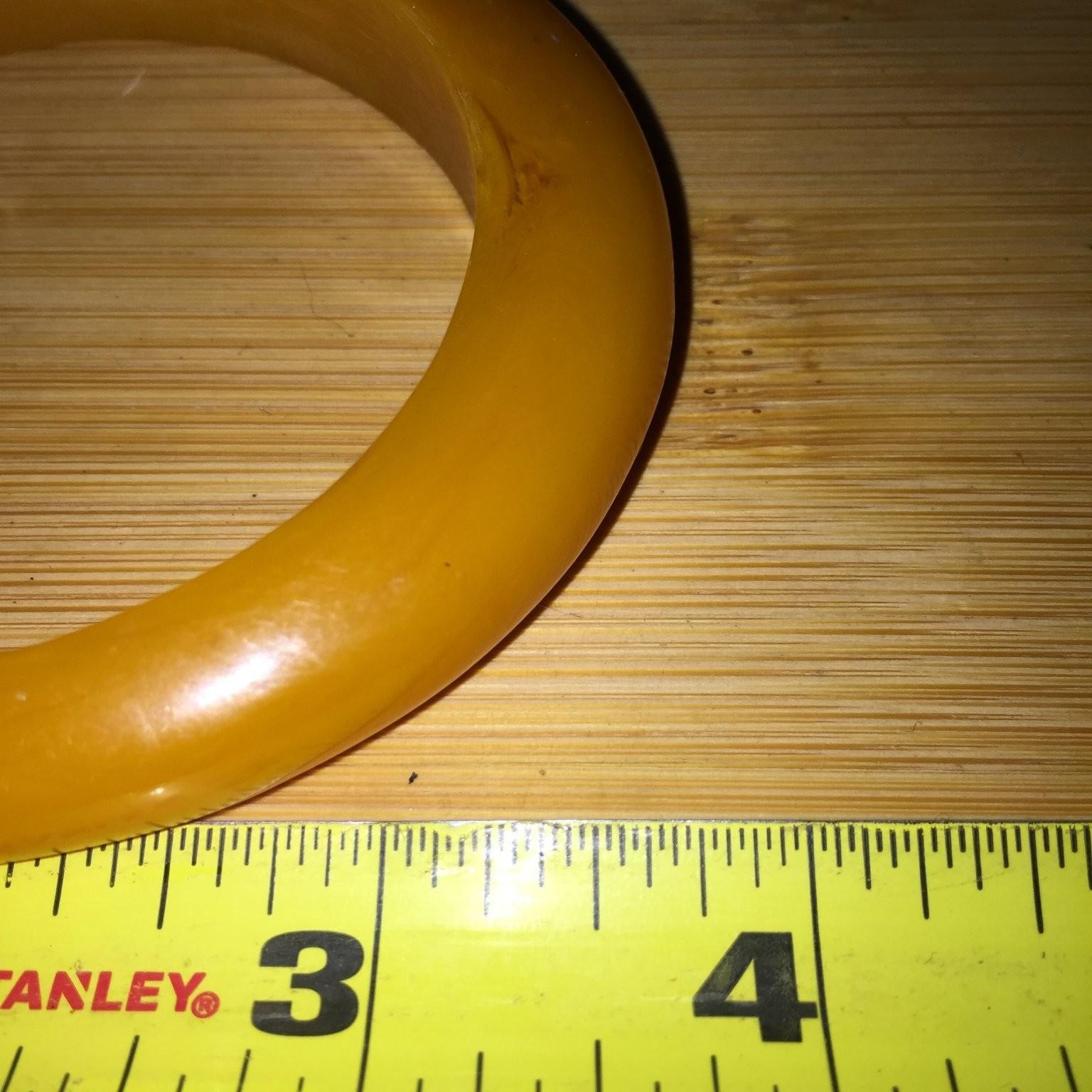 Vintage Bangle Bracelet Acrylic Solid Chunky Mustard Yellow Y2K Statement