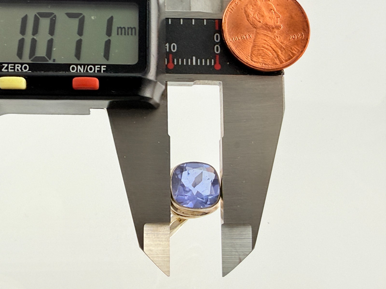 Vintage Sterling Silver Alexandrite Color Change Glass Blue Purple Ring Size 7.5