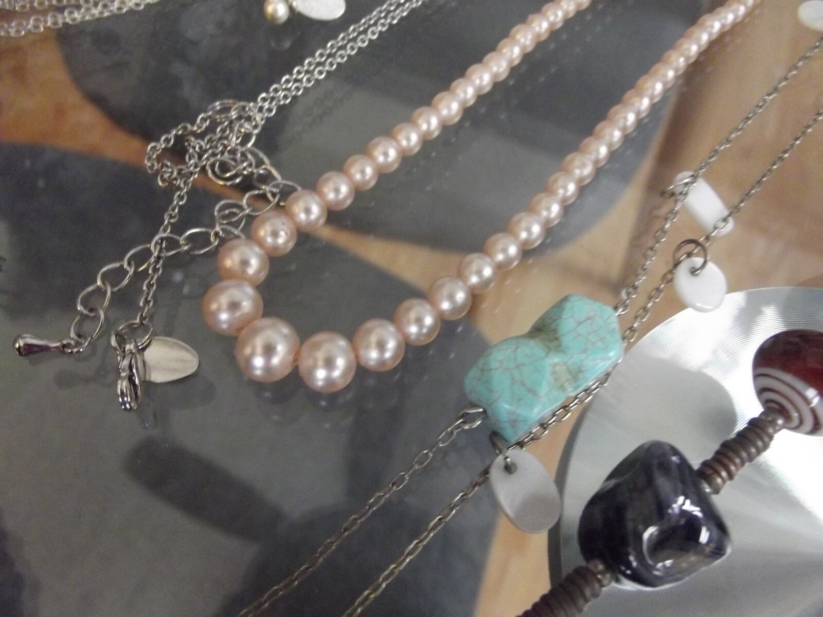 Lot of 50+ Necklaces Vintage 2 Now Some signed ,Stone, Glass, Shell, Acrylic Etc