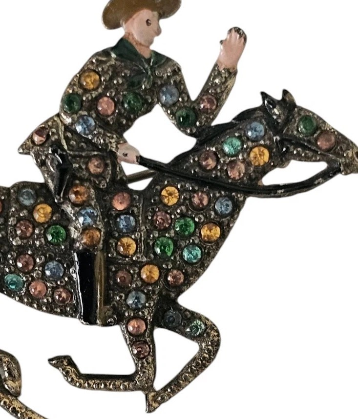 Reinad Paul Revere Rides Patriotic Vintage Figural Pin Unsigned Vintage