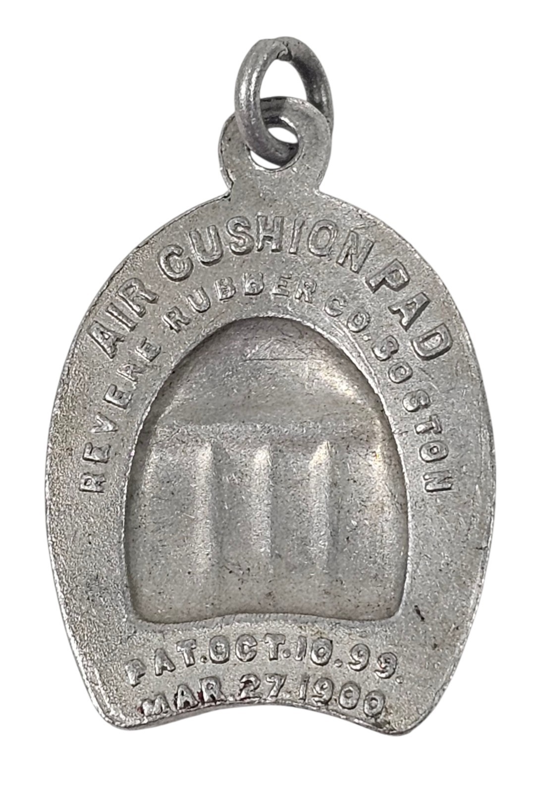 Antique 1900 Revere Rubber Co Horse Hoof Adv Charm Pendant Boston MA