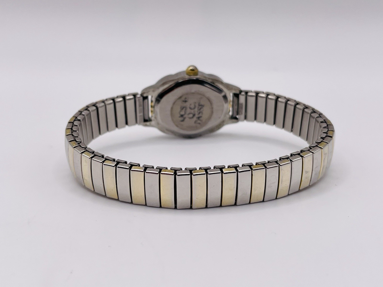 Vintage Ladies Watch-it Dainty Quartz 2 Tone Stretch Band Watch New Battery