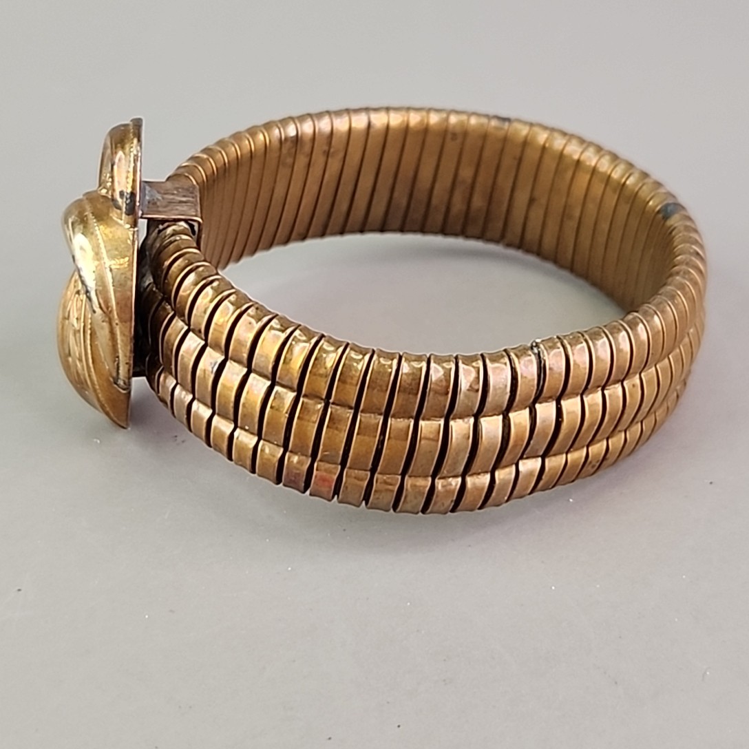 Vintage Victorian Expandable Bangle Bracelet Tubogas Germany Gold Filled 6.5″