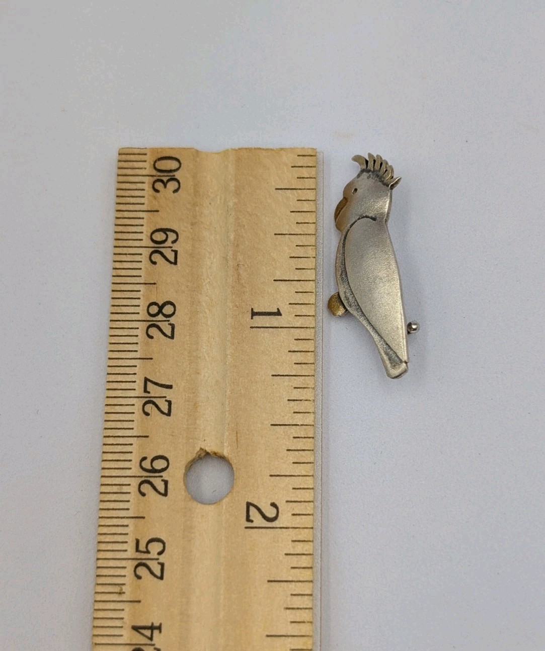Vtg Australia Sterling Silver Cockatoo Parrot Brooch Pin 925 Map Mark C-Clasp