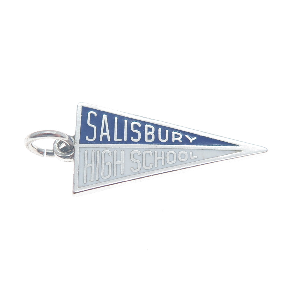ART’S ELEGANCE Sterling Silver Vintage Enamel Salisbury High School Mini Pendant