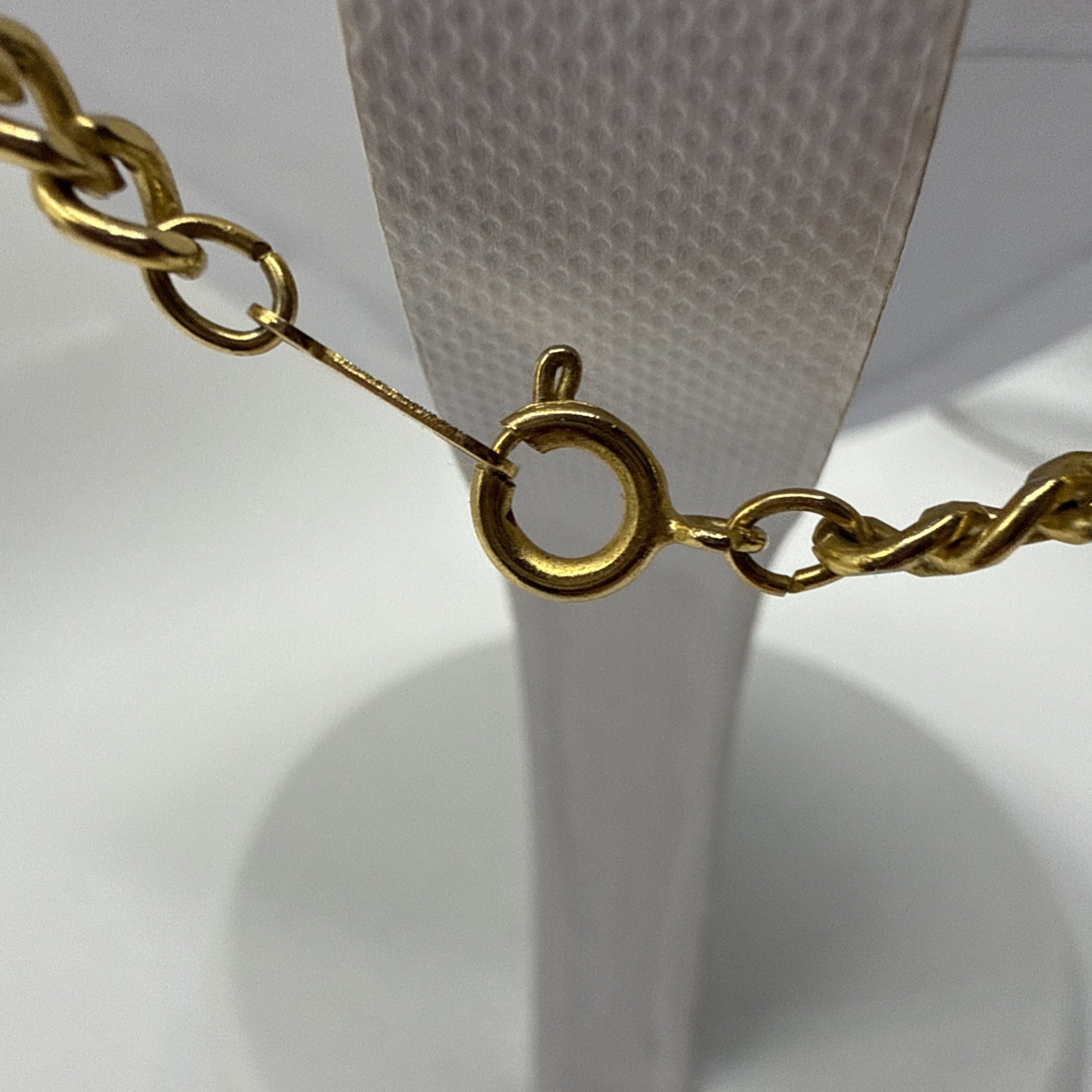 Vintage Gold Tone Figaro Chain Necklace Set -Approx. 9″ and 12″ lengths