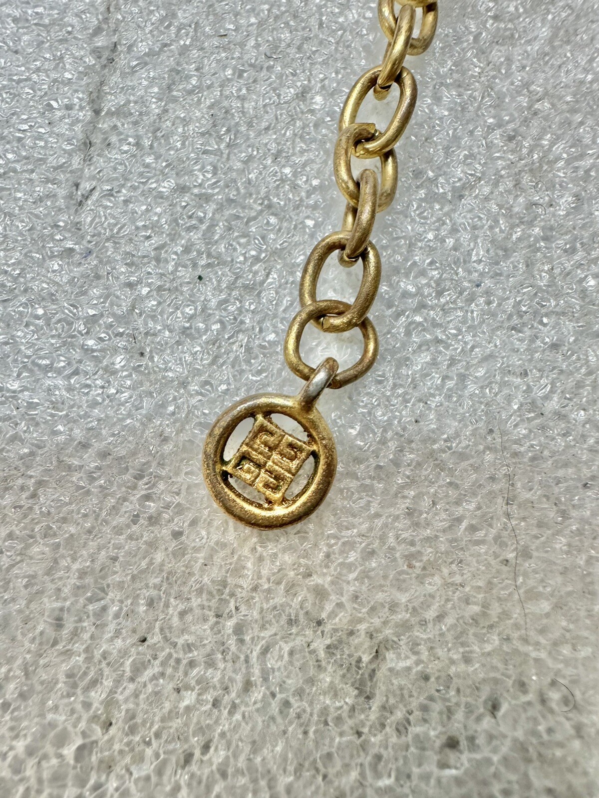 Givenchy Double Rolo Link Gold Tone 19” Necklace