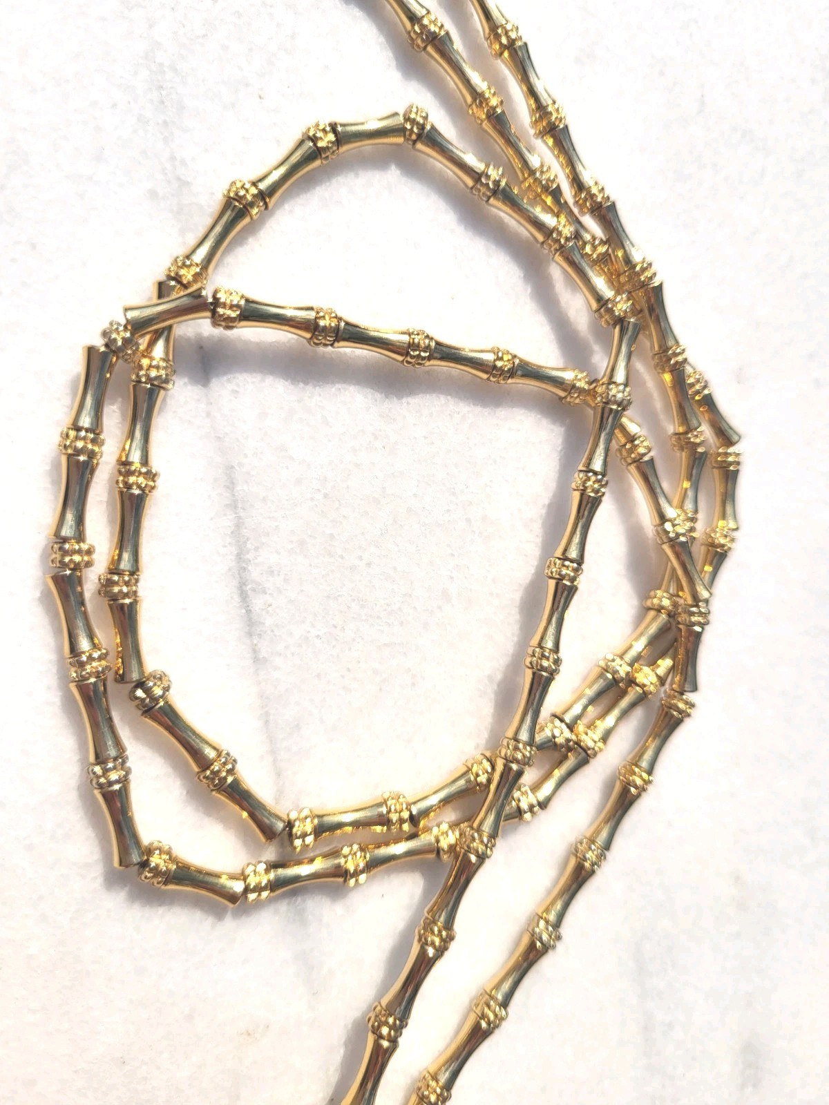 VINTAGE HASKELL 2 LADY CAMEO’S URANIUM GLASS PENDANT MONET BAMBOO NECKLACE OOAK