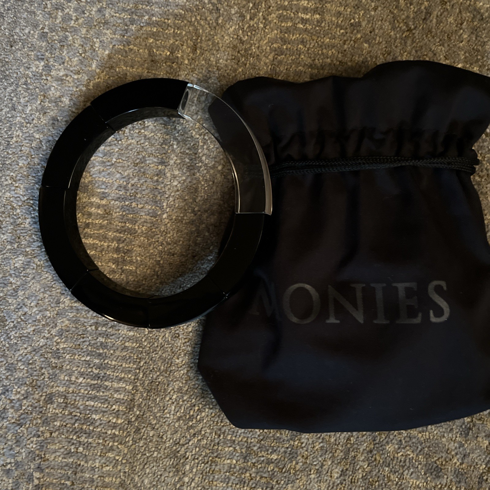 Gerda Lynggaard-Monies Black & Clear Chunky Ring Necklace fabulous.